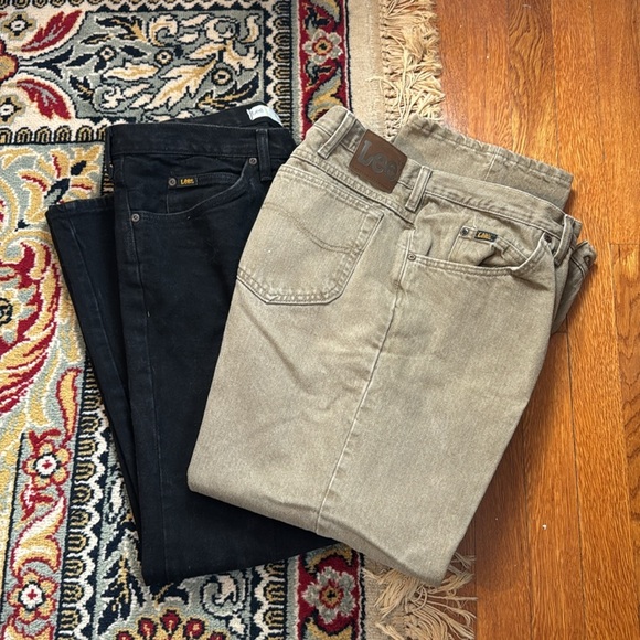 2 pair of EUC Lee Regular Fit Men’s Pants - Picture 1 of 10